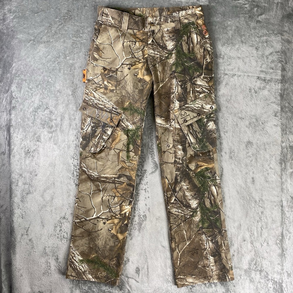 SHE Outdoor Pants Womens Size M Realtree Xtra Camo Cargo Hunting Fishing Gorp